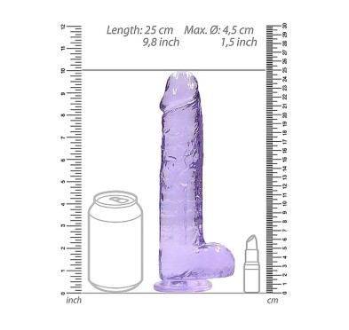 Silikonowe grube dildo z mocną przyssawką 25 cm